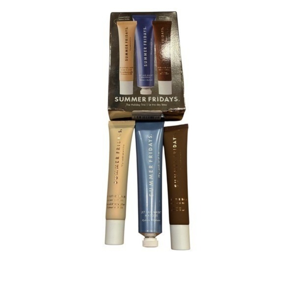 Summer Fridays Holiday Trio Jet Lag Mask Lip Butter Balm Marshmallow Hot Cocoa
